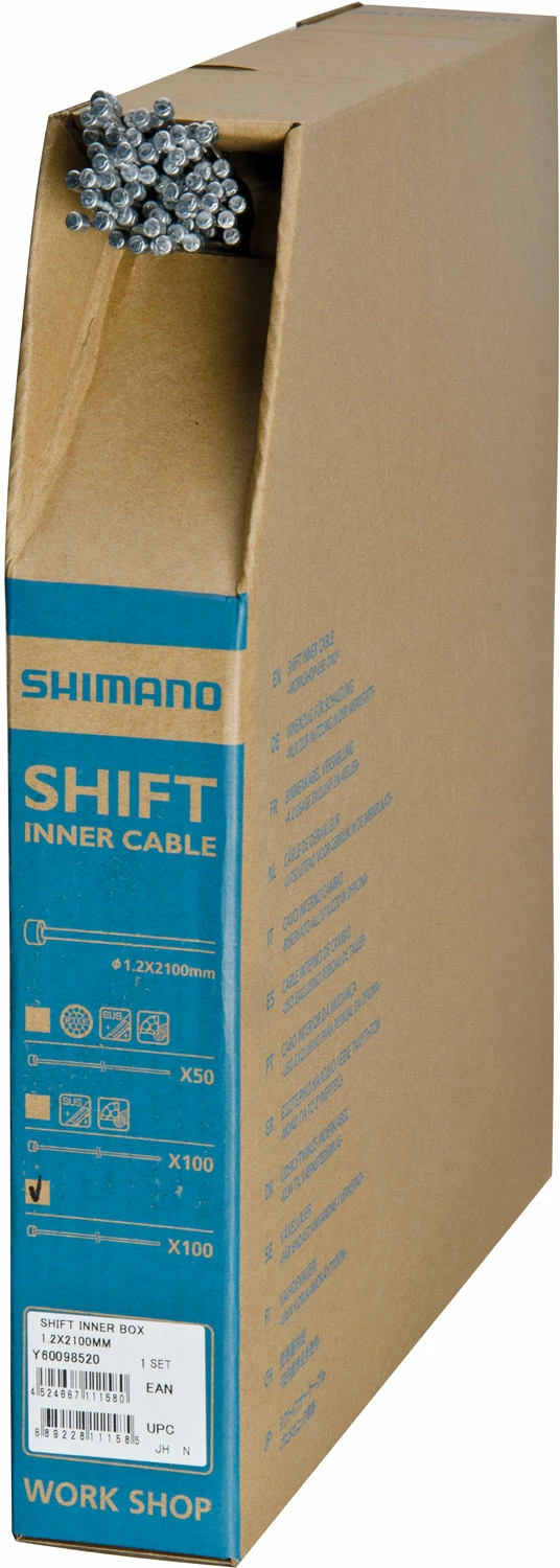 Shimano Câble De Commande En Acier 1,2mm X 2100mm (boîte De 100) 3 Shimano Câble De Commande En Acier 1,2mm X 2100mm (boîte De 100)